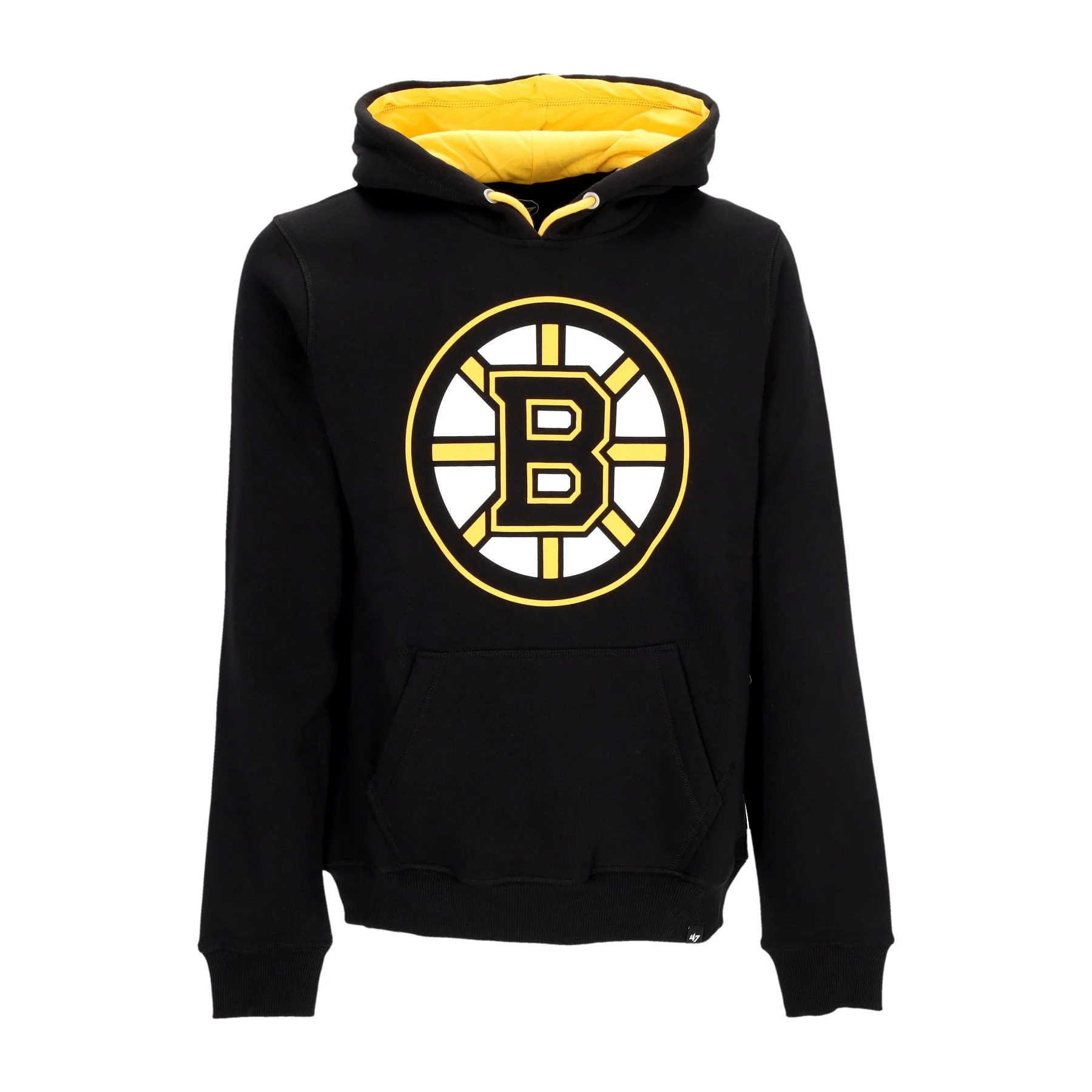 47 BRAND Felpa Cappuccio Uomo Nhl Ballpark Hoodie Bosbru Jet Black da uomo