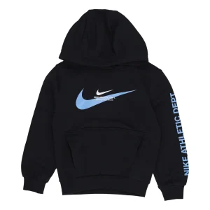Nike Felpa Cappuccio Ragazzo Fleece Po Hoodie Black da uomo