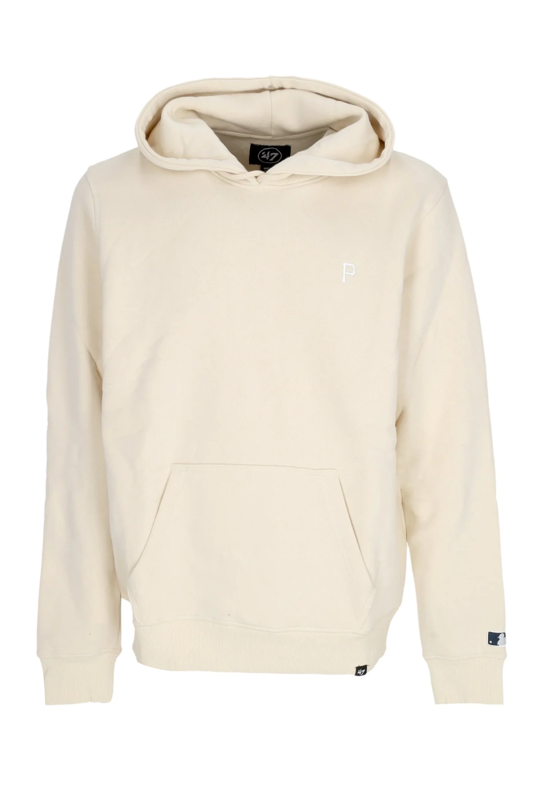 47 BRAND Felpa Cappuccio Uomo Mlb Base Runner Emb Burnside Hoodie Pitpir Sandstorm da uomo